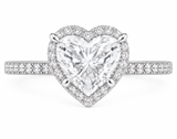 Heart Lab Grown Diamond Hidden-Halo Engagement Ring