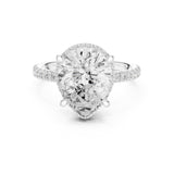 Pear Lab Grown Diamond Hidden-Halo Engagement Ring