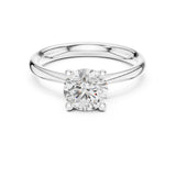 Round Lab Grown Diamond Solitaire Engagement Ring