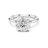 Round Lab Grown Diamond Hidden-Halo Engagement Ring