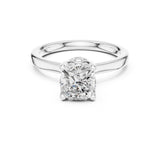 Cushion Lab Grown Diamond Hidden-Halo Engagement Ring