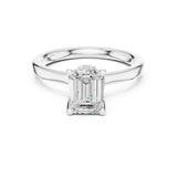 Emerald Lab Grown Diamond Hidden-Halo Engagement Ring