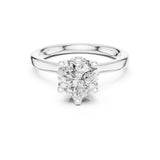 Heart Lab Grown Diamond Hidden-Halo Engagement Ring