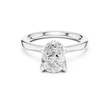 Pear Lab Grown Diamond Hidden-Halo Engagement Ring