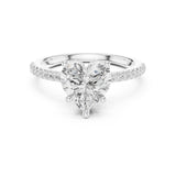 Heart Lab Grown Diamond Hidden-Halo Engagement Ring