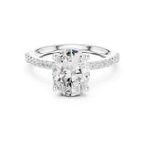 Oval Lab Grown Diamond Halo Engagement Ring