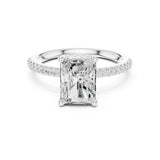 Radiant Lab Grown Diamond Hidden-Halo Engagement Ring