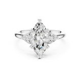 Marquise Lab Grown Diamond Three-Stone Engagement Ring