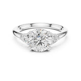 Round Lab Grown Diamond Three-Stone Engagement Ring