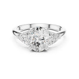 Oval Lab Grown Diamond Three-Stone Engagement Ring