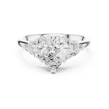 Pear Lab Grown Diamond Three-Stone Engagement Ring
