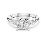 Princess Lab Grown Diamond Three-Stone Engagement Ring