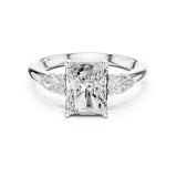 Emerald Lab Grown Diamond Three-Stone Engagement Ring