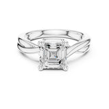 Princess Lab Grown Diamond Twisted Engagement Ring