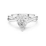 Pear Lab Grown Diamond Twisted Engagement Ring