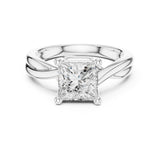 Princess Lab Grown Diamond Twisted Engagement Ring