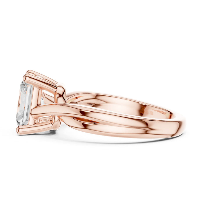 Radiant Lab Grown Diamond Split-Shank Engagement Ring yellow gold video