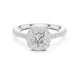 Cushion Lab Grown Diamond Halo Engagement Ring