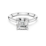 Princess Lab Grown Diamond Hidden-Halo Engagement Ring