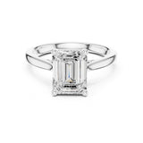 Emerald Lab Grown Diamond Hidden-Halo Engagement Ring