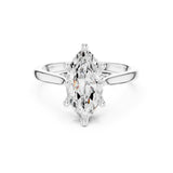 Marquise Lab Grown Diamond Side-Stone Engagement Ring