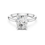 Oval Lab Grown Diamond Hidden-Halo Engagement Ring
