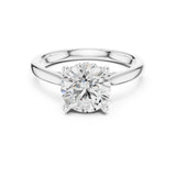 Round Lab Grown Diamond Hidden-Halo Engagement Ring