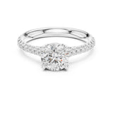 Round Lab Grown Diamond Split-Shank Engagement Ring