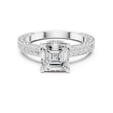 Princess Lab Grown Diamond Vintage Engagement Ring