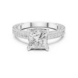 Princess Lab Grown Diamond Vintage Engagement Ring