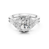 Radiant Lab Grown Diamond Side-Stone Engagement Ring