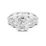Pear Lab Grown Diamond Side-Stone Engagement Ring