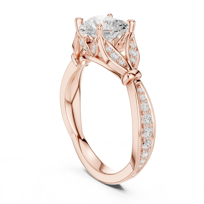 Pear Lab Grown Diamond Side-Stone Engagement Ring yellow gold video