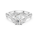 Oval Lab Grown Diamond Twisted Engagement Ring