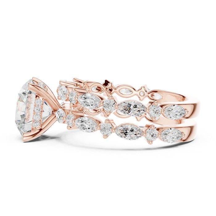 Round Lab Grown Diamond Halo Engagement Ring yellow gold video