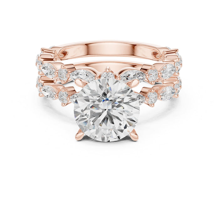 Round Lab Grown Diamond Halo Engagement Ring rose gold video