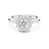 Round Lab Grown Diamond Halo Engagement Ring