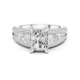 Radiant Lab Grown Diamond Split-Shank Engagement Ring