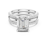 Emerald Lab Grown Diamond Split-Shank Engagement Ring