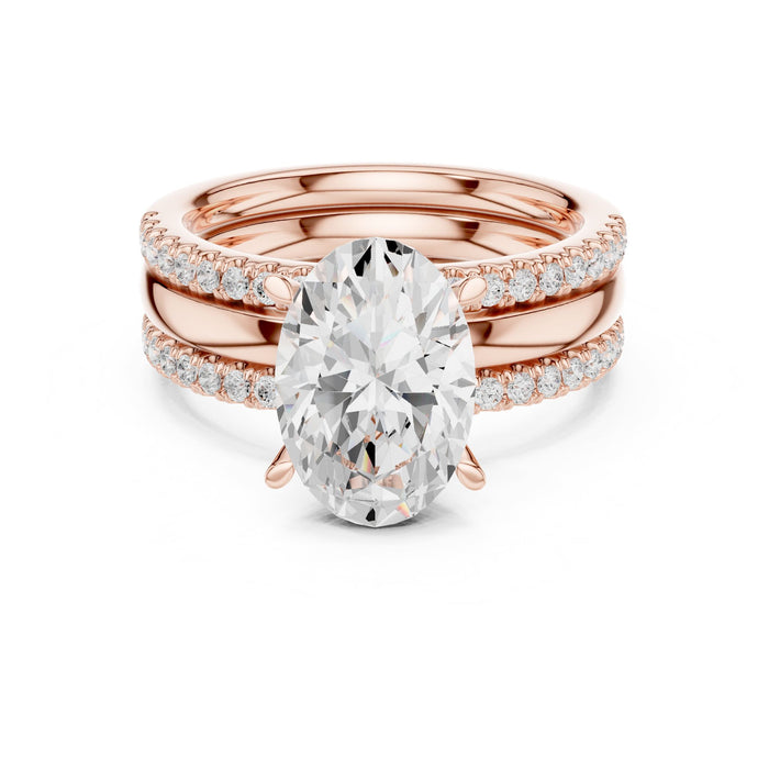 Oval Lab Grown Diamond Split-Shank Engagement Ring rose gold video