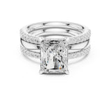 Radiant Lab Grown Diamond Side-Stone Engagement Ring