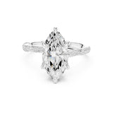Marquise Lab Grown Diamond Side-Stone Engagement Ring
