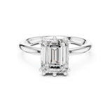 Emerald Lab Grown Diamond Solitaire Engagement Ring