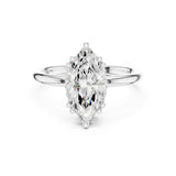 Marquise Lab Grown Diamond Side-Stone Engagement Ring