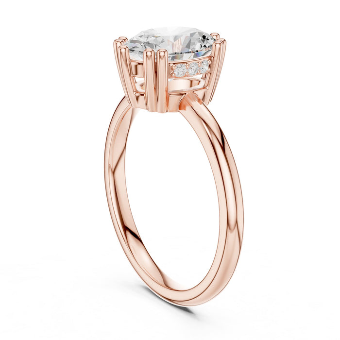 Oval Lab Grown Diamond Solitaire Engagement Ring yellow gold video