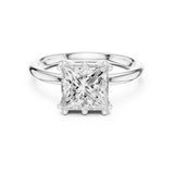 Princess Lab Grown Diamond Hidden-Halo Engagement Ring