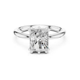 Emerald Lab Grown Diamond Hidden-Halo Engagement Ring