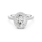 Oval Lab Grown Diamond Halo Engagement Ring