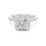 Princess Lab Grown Diamond Halo Engagement Ring