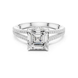 Princess Lab Grown Diamond Split-Shank Engagement Ring